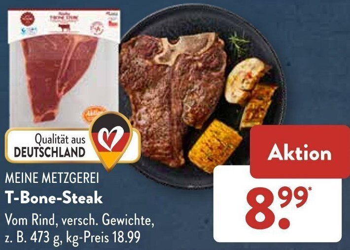 MEINE METZGEREI TBoneSteak Angebot bei Aldi Süd
