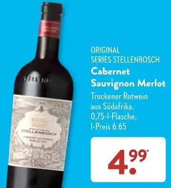 Aldi Süd ORIGINAL SERIES STELLENBOSCH Cabernet Sauvignon Merlot 0,75 L Angebot