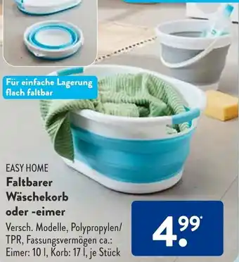 Aldi Süd EASY HOME Faltbarer Wäschekorb oder eimer Angebot