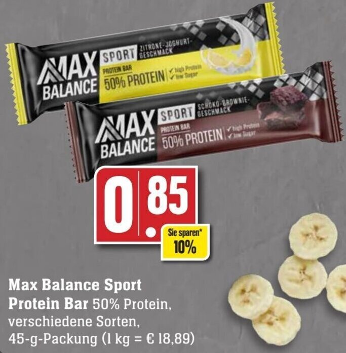 Max Balance Sport Protein Bar 45 g Angebot bei Edeka