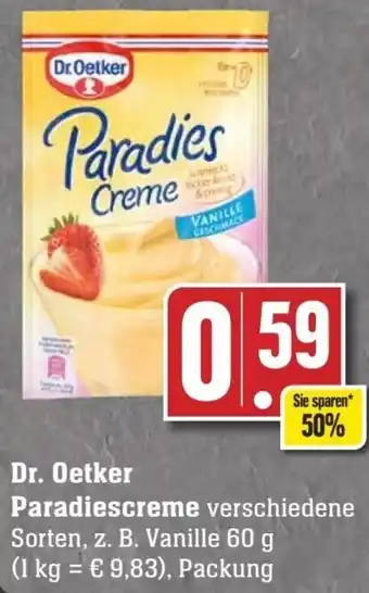 Edeka Dr. Oetker Paradiescreme 60 g Angebot