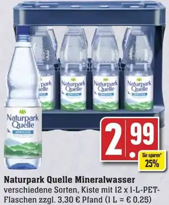 Edeka Naturpark Quelle Mineralwasser 12x1 L Angebot