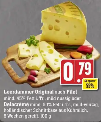 Edeka Leerdammer Original auch Filet oder Delacrème 100 g Angebot