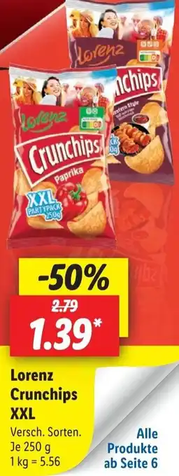 Lidl Lorenz Crunchips XXL 250 g Angebot