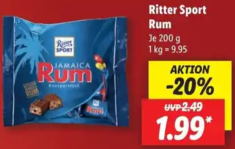 Lidl Ritter Sport Rum 200 g Angebot