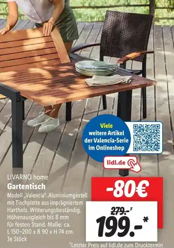 Lidl LIVARNO home Gartentisch Angebot