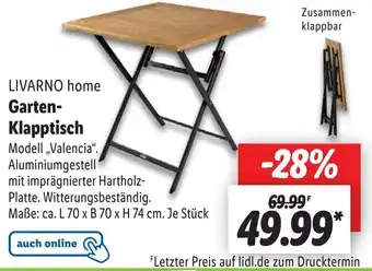 Lidl LIVARNO home Garten-Klapptisch Angebot