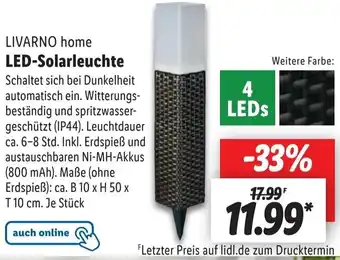 Lidl LIVARNO home LED-Solarleuchte Angebot