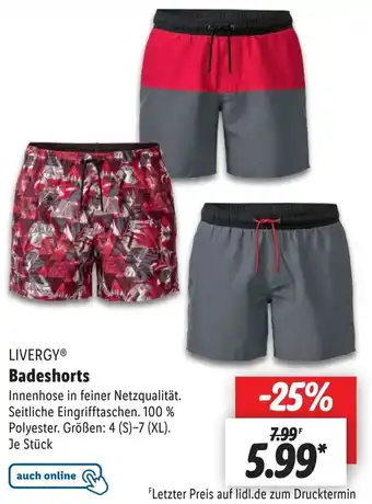 Lidl LIVERGYⓇ Badeshorts Angebot