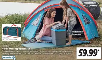 Lidl Rocktrail 4-Personen-Doppeldachzelt Angebot