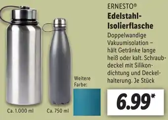 Lidl ERNESTOⓇ Edelstahl Isolierflasche Angebot