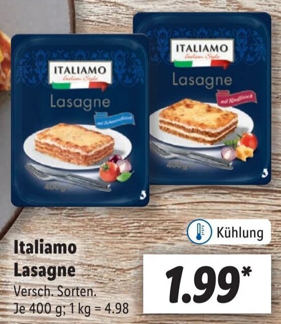 Italiamo Lasagne 400 g Angebot bei Lidl