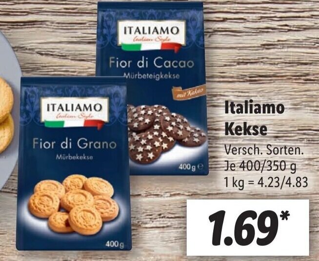 Italiamo Kekse 400/350 g Angebot bei Lidl