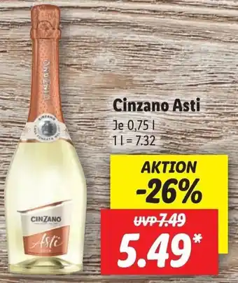 Lidl Cinzano Asti 0,75 L Angebot