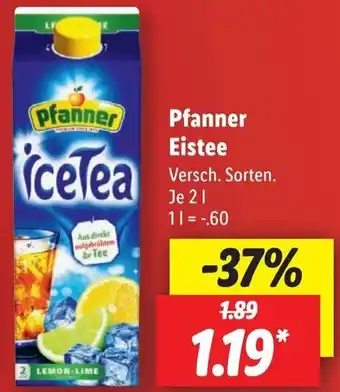 Lidl Pfanner Pfanner Eistee 2 L Angebot