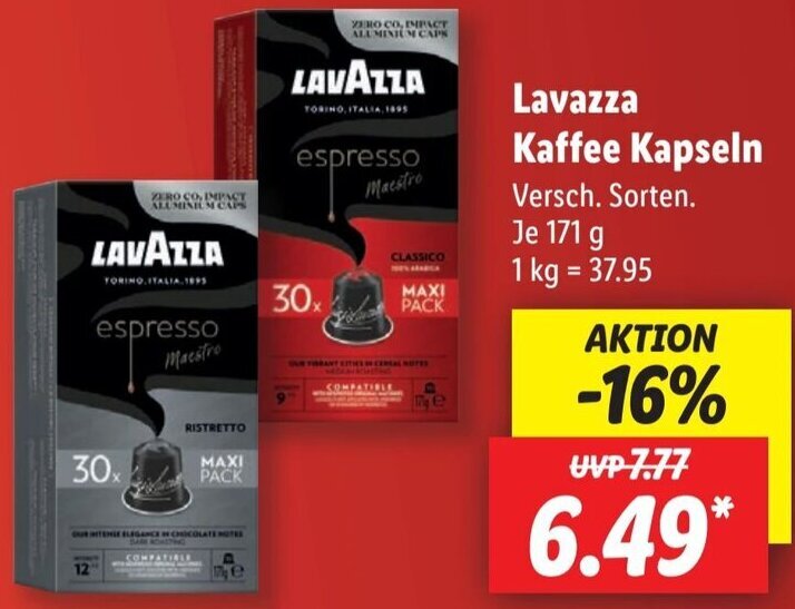 Lavazza Kaffee Kapseln 171 g Angebot bei Lidl