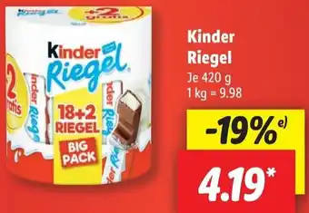 Lidl Kinder Riegel 420 g Angebot