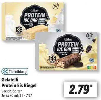 Lidl Gelatelli Protein Eis Riegel 5x70 ml Angebot