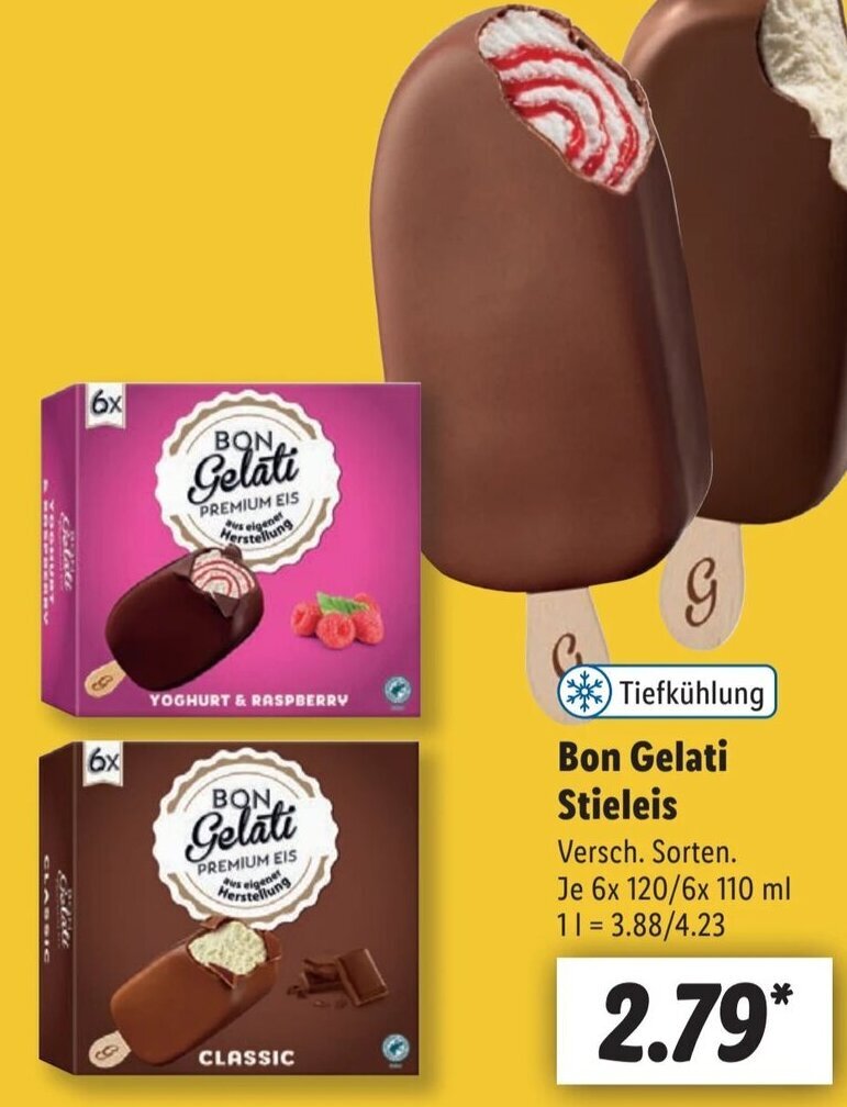 Bon Gelati Stieleis 6x120/6x110 ml Angebot bei Lidl