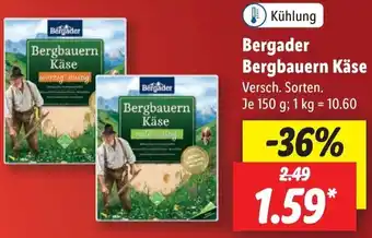 Lidl Bergader Bergbauern Käse 150 g Angebot