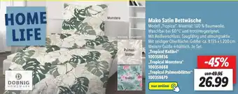 Lidl DOBNIG HOMEWARE Mako Satin Bettwäsche Angebot