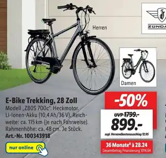 Lidl Zundapp E-Bike Trekking, 28 Zoll Angebot