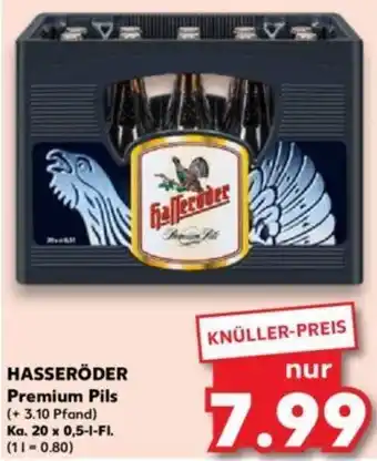 Kaufland HASSERÖDER Premium Pils Ka. 20 x 0,5-L-FI. Angebot