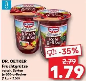 Kaufland DR. OETKER Fruchtgrütze 500 g Becher Angebot