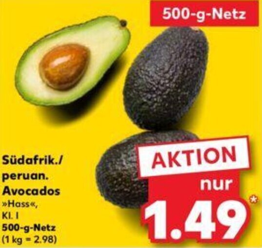 Südafrik./ peruan. Avocados 500 g Angebot bei Kaufland