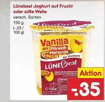 Netto Marken-Discount Lünebest Joghurt auf Frucht oder süẞe Welle Angebot