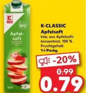 Kaufland K-CLASSIC Apfelsaft 1 L Packg. Angebot