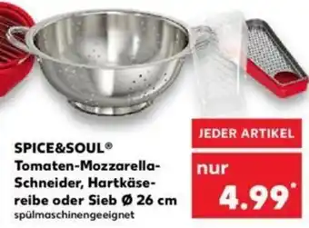 Kaufland SPICE&SOULⓇ Tomaten-Mozzarella Schneider, Hartkäsereibe oder Sieb Ø 26 cm Angebot