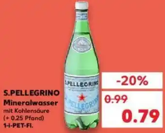 Kaufland S.PELLEGRINO Mineralwasser 1 L Angebot