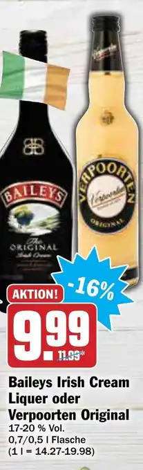 AEZ Baileys Irish Cream Liquer oder Verpoorten Original Angebot