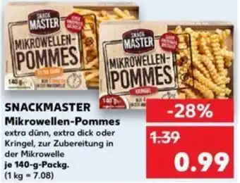 Kaufland SNACKMASTER Mikrowellen-Pommes 140 g Angebot