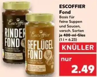 Kaufland ESCOFFIER Fond 400-ml-Glas Angebot