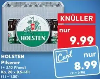 Kaufland Holsten Pilsener Ka. 20x0,5 L-Fl. Angebot