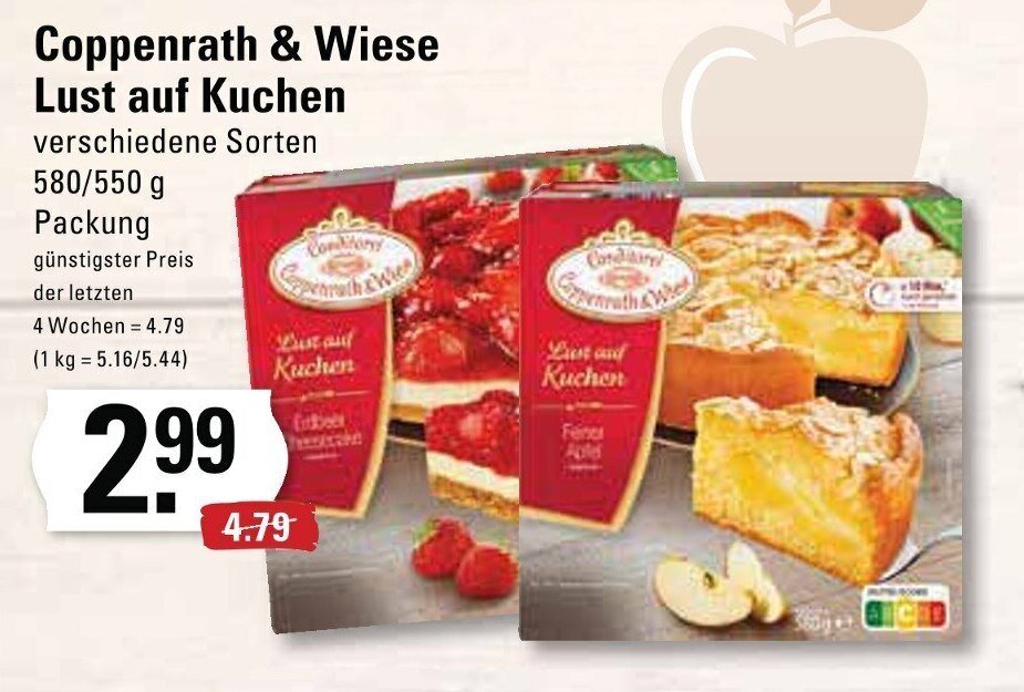 Coppenrath & Wiese Lust auf Kuchen 580/550g Angebot bei Edeka