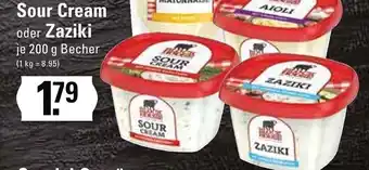 Edeka BLOCK HOUSE Sour Cream oder Zaziki 200g Angebot