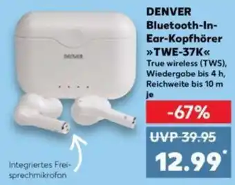 Kaufland DENVER Bluetooth-In-Ear-Kopfhörer >>TWE-37K<< Angebot