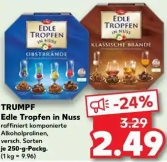 Kaufland TRUMPF Edle Tropfen in Nuss 250-g-Packg. Angebot