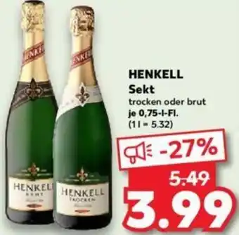 Kaufland HENKELL Sekt 0,75 L-Fl. Angebot