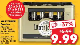 Kaufland WARSTEINER Premium Pilsener 24x0,33 L/20x0,5 L Angebot