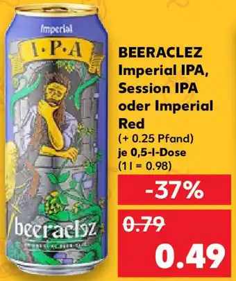 Kaufland BEERACLEZ Imperial IPA, Session IPA oder Imperial Red 0,5 L Dose Angebot