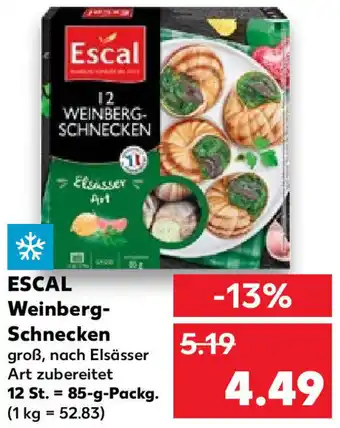 Kaufland Escal Weinberg Schnecken 85 g Packg. Angebot