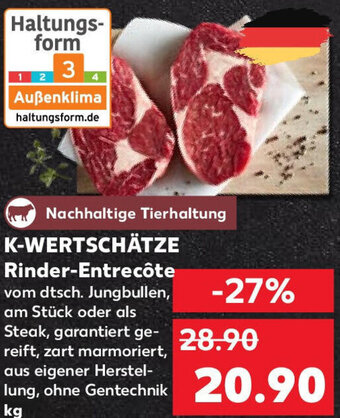 Kaufland K-Wertschätze Rinder Entrecôte Angebot