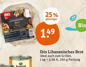 tegut Ibis Libanesisches Brot 250g Angebot