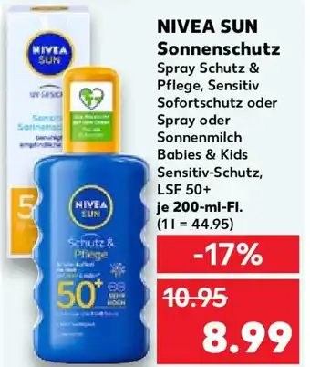 Kaufland Nivea Sun Sonnenschutz 200 ml Fl. Angebot