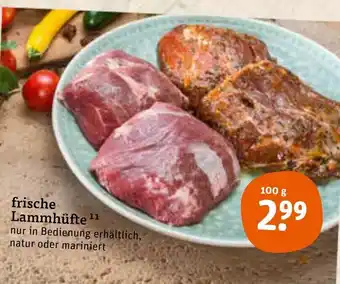 tegut Frische Lammhüfte 100g Angebot