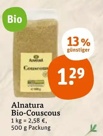 tegut Alnatura Bio Couscous 500g Angebot